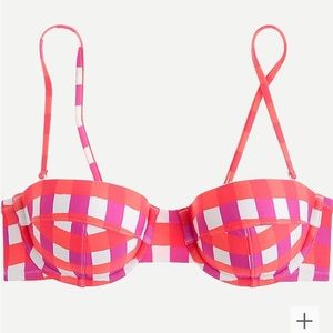 NWT J. CREW X CZ BLOCKPRINTS BIKINI TOP, 34B